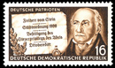 Bade / Eigler: Sonderbriefmarke der Deutschen Post der DDR mit dem Porträt des Freiherrn vom Stein in der Reihe "Deutsche Patrioten", 16 Pf, postfrisch, 1953 / Privatbesitz / Marcus Weidner