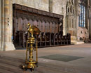 Dortmund, St. Reinoldi: Adlerpult und Chorgestühl in der Kirche St. Reinoldi, 1999 / Dortmund, Rüdiger Glahs / Diethelm Wulfert - http://www.kirchenphoto.de 