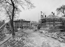 March, Werner (1894-1976): Münster, Karlstraße 19/29: Bau des Garagenhofs von Werner March beim Landeshaus des Landschaftsverbandes Westfalen-Lippe (LWL), um 1951 / Münster, LWL-Bau- und Liegenschaftsbetrieb / Münster, Internet-Portal "Westfälische Geschichte"
