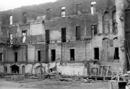 Münster, Freiherr-vom-Stein-Platz: Neubau des Landeshauses des Landschaftsverbandes Westfalen-Lippe (LWL), Blick in die entkernte Ruine des im Zweiten Weltkrieg zerstörten alten Landeshauses, um 1950 / Münster, LWL-Bau- und Liegenschaftsbetrieb / Münster, Internet-Portal "Westfälische Geschichte"