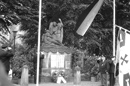 Harsewinkel: Kranzniederlegung am Kriegerdenkmal an der St.-Lucia-Kirche, 1951 / Harsewinkel, Stadtarchiv