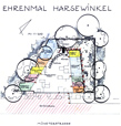 Fischer, Karl: Harsewinkel: Stellplan für die Einweihung des "Ehrenmals Harsewinkel" an der Münsterstraße, Maßtab 1 : 200, 1965  / Harsewinkel, Stadtarchiv / Harsewinkel, Stadtarchiv