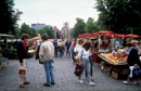 Wochenmarkt auf Münsters Domplatz, 1988 / Münster, LWL-Medienzentrum für Westfalen/J. Klem