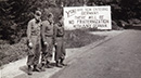 Verbotstafel der alliierten Invasionstruppen an den deutschen Grenzen, Oktober 1944 / Berlin, AlliiertenMuseum