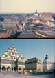 Markt (oben) und Rathaus (unten) der Stadt Paderborn / Münster, LWL-Medienzentrum für Westfalen/E. Uthmann (o) / J. Klem (u)