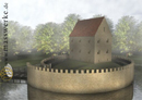 Gelsenkirchen: Rekonstruktion von Schloss Horst: die erste Steinburg des 14./15. Jahrhunderts (Phase 3) / Münster, Westfälisches Museum für Archäologie/Münster, maßwerke GbR