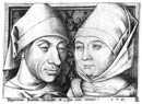 Meckenem, Israhel van (um 1430-1503): Doppelbildnis von Israhel van Meckenem (ca. 1430-1503) und seiner Frau Ida / Münster, Westfälisches Landesmuseum für Kunst und Kulturgeschichte Münster / Münster, Westfälisches Landesmuseum für Kunst und Kulturgeschichte Münster/R. Wakonigg