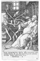 Aldegrever, Heinrich (1502-1555/61): Der Totentanz - Allegorie von Erbsünde und Tod, 1541: Der Tod und der Abt / Soest, Burghofmuseum / Münster, LWL-Medienzentrum für Westfalen / O. Mahlstedt