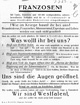 Dortmunder Protestplakat gegen die französische Ruhrbesetzung, 1923 / Münster, Verlag Aschendorff