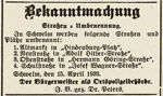 Bekanntmachung von Straßenumbenennungen, Schwelmer Zeitung, 16.04.1933