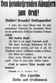 Plakat des lippischen Volks- und Soldatenrates: "Den heimkehrenden Kämpfern zum Gruß", 1918-11-26