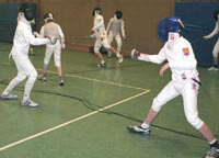 Fechttraining bei der Fechtergilde der TG Münster