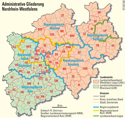 Administrative Gliederung Nordrhein-Westfalens