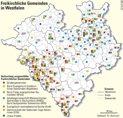 Freikirchliche Gemeinden in Westfalen