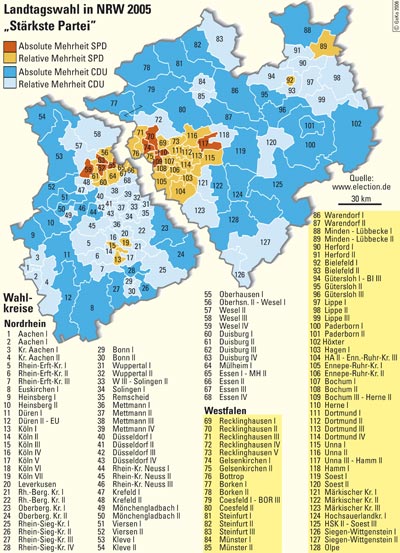 Landtagswahl in NRW 2005 - Stärkste Partei