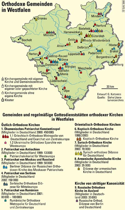 Orthodoxe Gemeinden in Westfalen