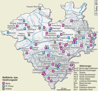 Wallfahrtsorte in Westfalen