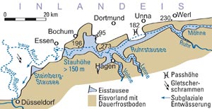 Drenthestadialer Eisstausee im Ruhrtal vor etwa 300000 Jahren
