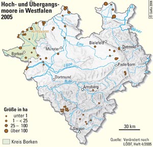 Hoch- und Übergangsmoore in Westfalen