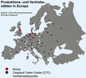 Produktions- und Vertriebsstätten in Europa