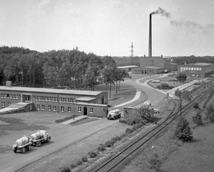 Neue Produktionsanlage in Halle nach dem Zweiten Weltkrieg