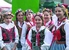Polnische Kinder beim Zechenfest