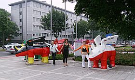 Hör- und Videostationen in der Ausstellung dokumentieren den deutsch-polnischen Alltag im Revier
