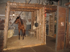Pferdestall in der Ausstellung