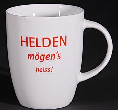 Tasse 'HELDEN mÃ¶genâs heiss!'