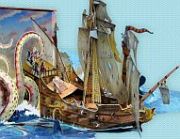 Klappbuch Schiff